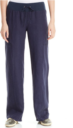 Eileen Fisher Wide-Leg Linen Drawstring Pants