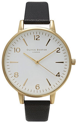 Burton Olivia OB13WF01 Large White Dial gold-plated and leather watch