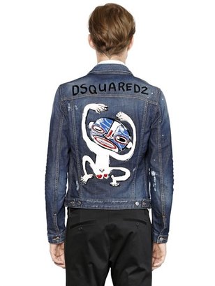 DSquared 1090 Dsquared2 - Patch On Cotton Denim Jacket