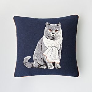 Yves Delorme Iosis for Vadim Cat Decorative Pillow, 18 x 18