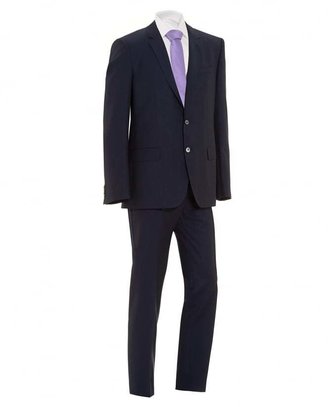 Hugo Boss Black Mens Hudson Gander Suit, Navy Blue Pinstripe