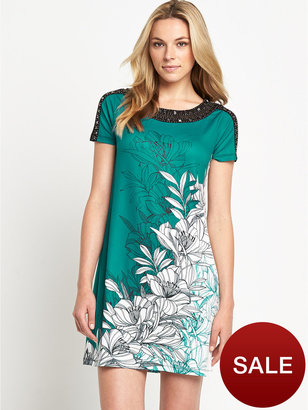 Savoir Placement Print Tunic Embellished