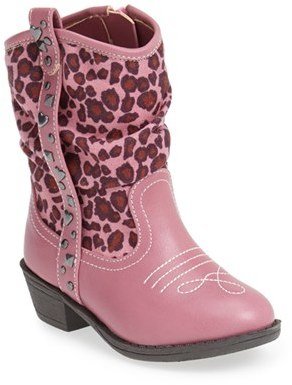Flowers by Zoe 'Cowgirl Stud' Slouch Boot (Walker & Toddler)