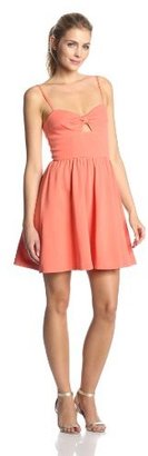 Juicy Couture Women's Solid Ponte Fit-and-Flare Dress