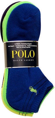 Polo Ralph Lauren Black Stripe Embellished Socks 6-Pack