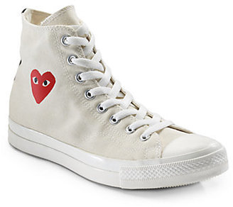 Comme Des Garcons Play 31436 Comme des Garcons Play High-Top Canvas Sneakers