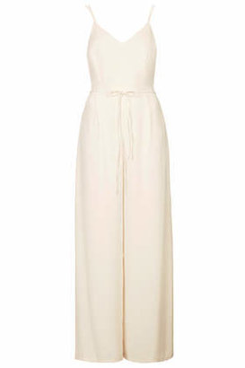 Topshop Womens Strappy Low Back Jumpsuit - Ivory