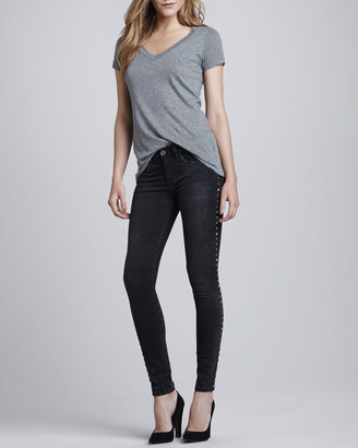 Blank Instaglam Studded Skinny Jeans, Black
