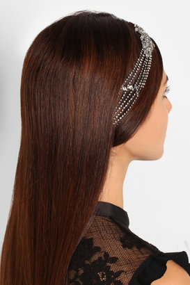Jennifer Behr Alexandria silver-tone Swarovski crystal headband