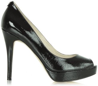 Michael Kors York Black Platform Patent Women's Court Shoe