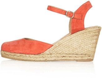 Topshop Whitby square toe espadrille wedges