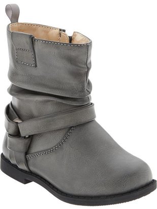 Old Navy Faux-Leather Slouchy Boots for Baby