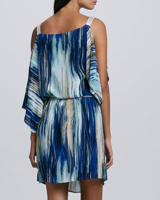 SW3 Bespoke Whitney Brushstroke-Print Dress