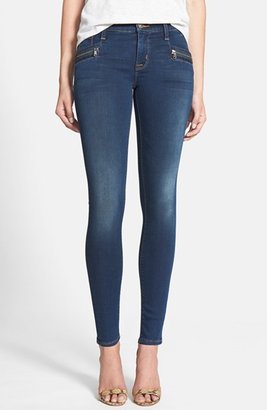 Hudson Jeans 1290 Hudson Jeans 'Spark' Zip Detail Super Skinny Jeans (Ignorance is Bliss)