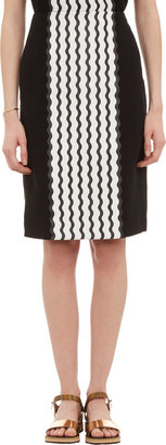 Opening Ceremony Wave-Print Pencil Skirt