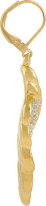 Kenneth Jay Lane Gold-plated crystal wing earrings