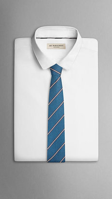 Burberry Modern Cut Striped Silk Twill Tie