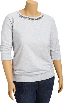 Old Navy Women's Plus Jeweled-Crew Tunic Sweatshirts