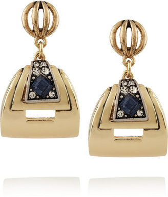 Lulu Frost Solar gold-tone crystal earrings