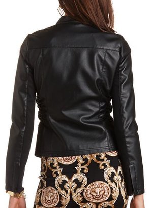 Charlotte Russe Faux Leather Moto Jacket