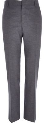River Island Grey slim suit trousers