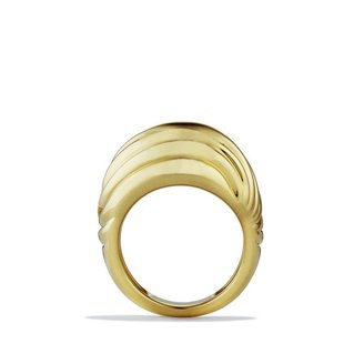 David Yurman Sculpted Cable Small Dome Ring in Gold