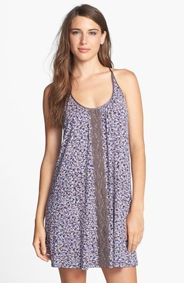 Midnight by Carole Hochman 'Painterly Floral' Lace Trim Chemise