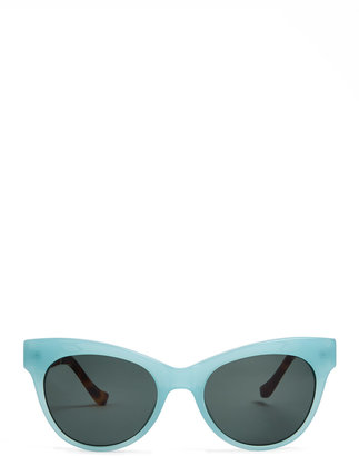 The Row Poolside Blue Acetate Lens With Burgundy
