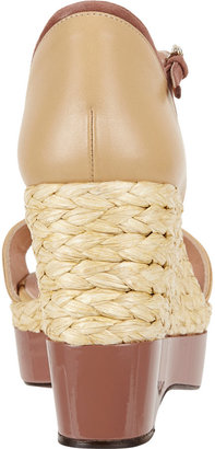 Nina Ricci Knotted Espadrille Wedge Sandals