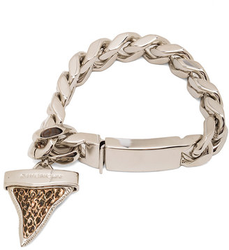 Givenchy Metal Shark Tooth Bracelet in Silver & Gold