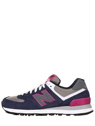 New Balance 574 Sued Mesh Sneakers