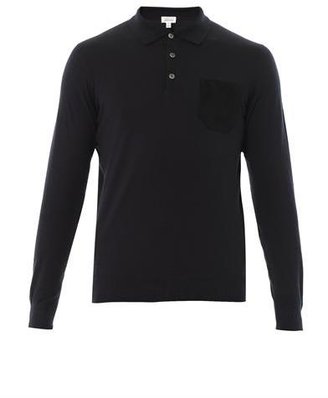 Brioni Suede-pocket polo shirt