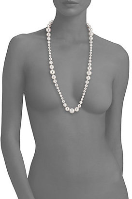 Majorica 8MM-16MM White Round Pearl & Sterling Silver Strand Necklace/28