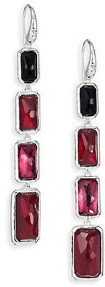 Ippolita Wonderland Harlow Semi-Precious Multi-Stone & Sterling Silver Rectangle Doublet Linear Drop Earrings