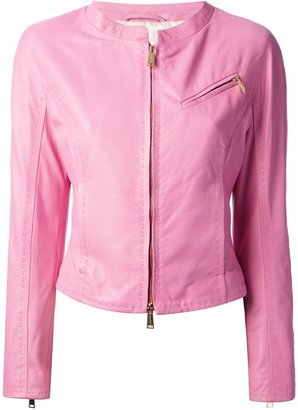 DSQUARED2 full zip cropped jacket