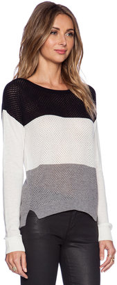 C&C California Colorblocked Stripe Sweater