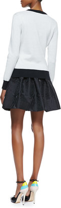 Kate Spade Rose-Print Cupcake Skirt, Black
