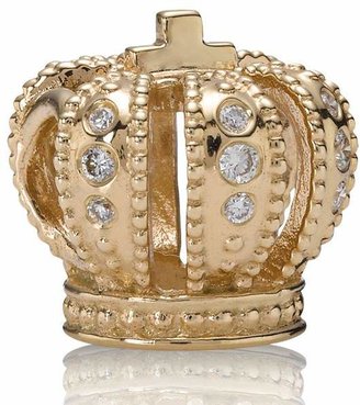 Pandora 14ct Gold and Diamond Royal Crown Charm