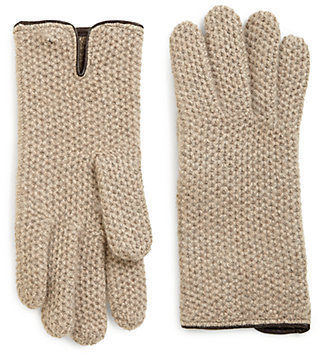 Portolano Honeycomb Cashmere Gloves