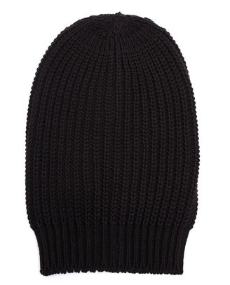 Rick Owens Ribbed Wool Beanie Hat