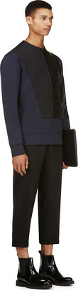 CNC Costume National Navy & Black Neoprene Pullover