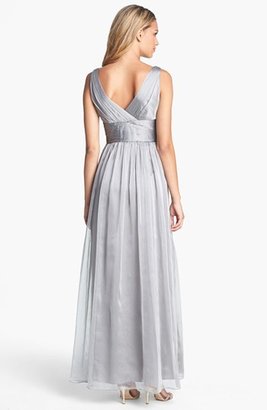 Monique Lhuillier ML Sleeveless Ruched Chiffon Dress (Nordstrom Exclusive)