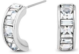 Ben de Lisi Principles by Designer crystal half hoop earring