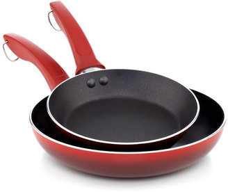 Martha Stewart CLOSEOUT! Collection Nonstick Ombre 7" & 9" Red Fry Pan Set