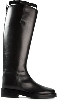 Ann Demeulemeester knee length buckle boots