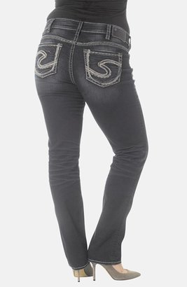 Silver Jeans Co. 'Suki' Curvy Fit Stretch Straight Leg Jeans (Plus Size)