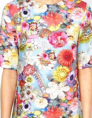 ASOS Photographic Jewel Print T-Shirt Dress
