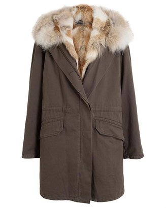 Yves Salomon Coyote Fur Lined Parka