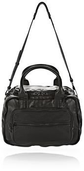 Alexander Wang Eugene Satchel In Washed Black With Iridescent