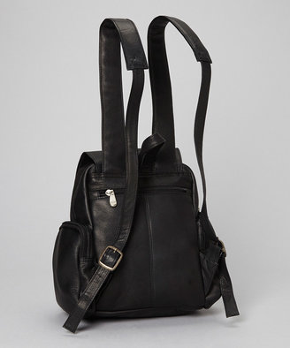 Le Donne Black Multi-Pocket Backpack